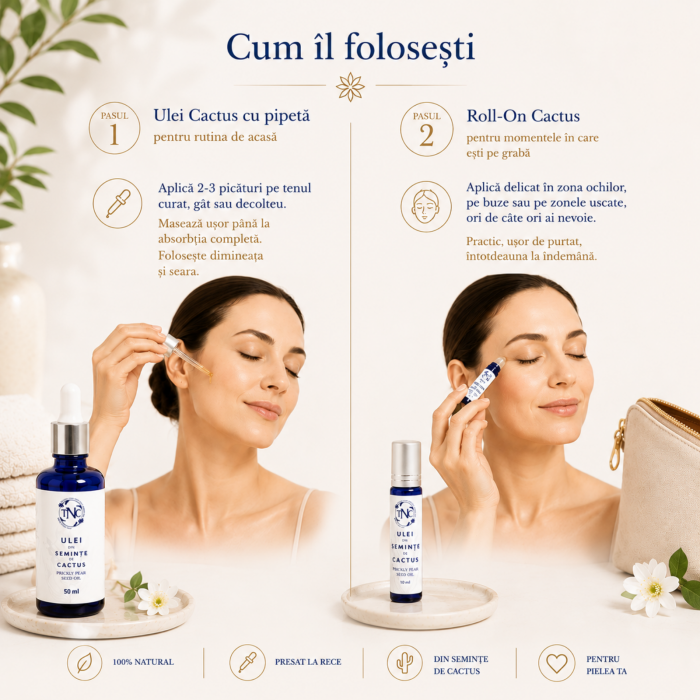 Set Cactus Anti-Aging - Ulei Cactus 50 ml + Cactus Roll-On 10 ml [5]