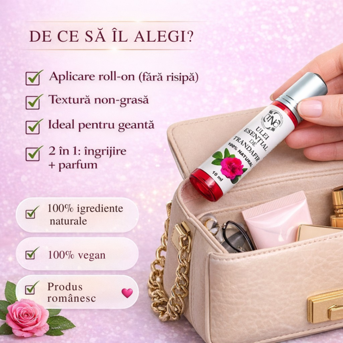 Ulei esential de Trandafir de Damasc, Roll-on, 10 ml [5]