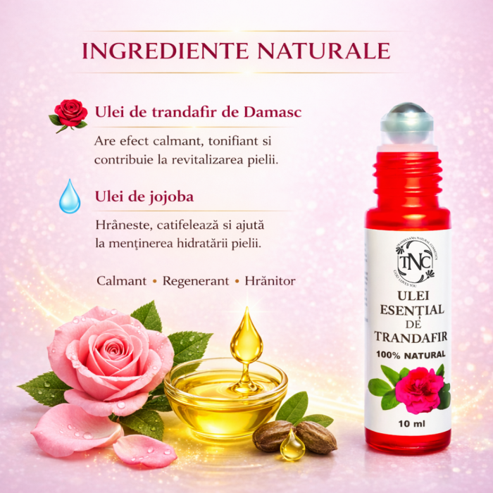 Ulei esential de Trandafir de Damasc, Roll-on, 10 ml [3]