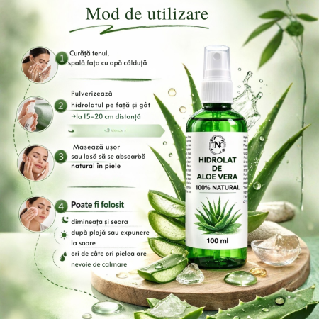 Hidrolat de Aloe Vera, 100% Natural, Transilvania Natural Cosmetics [2]