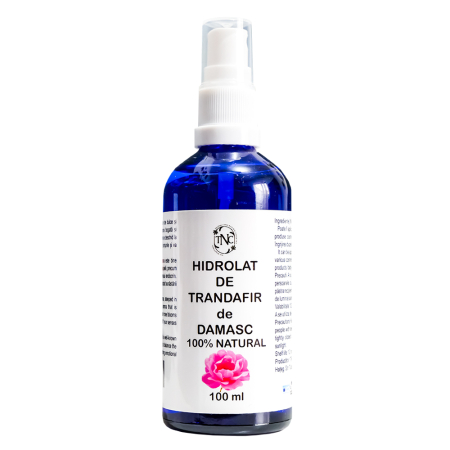 Hidrolate & Ape Florale - Hidrolat de Trandafir de Damasc, 100 ml, Transilvania Natural Cosmetics