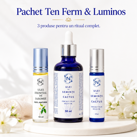 Produse - Pachet Ten Ferm & Luminos- Cactus 50 ml + Iasomie Roll-On 10 ml + Cactus Roll-On 10 ml