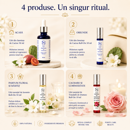 Ritual Complet TNC – Ulei de Cactus, Iasomie și Trandafir de Damasc pentru un Ten Hidratat, Luminos și Revitalizat [2]