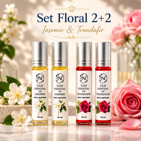 Uleiuri Cosmetice - Set Floral 2+2 - Iasomie & Trandafir