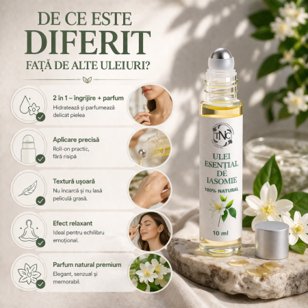 Ulei esential de Iasomie, Jasminum grandiflorum, Roll-on, 10 ml [4]