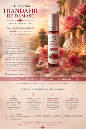 Ulei Esential de Trandafir de Damasc - Blend Aromatic Roll-On, 10 ml [1]