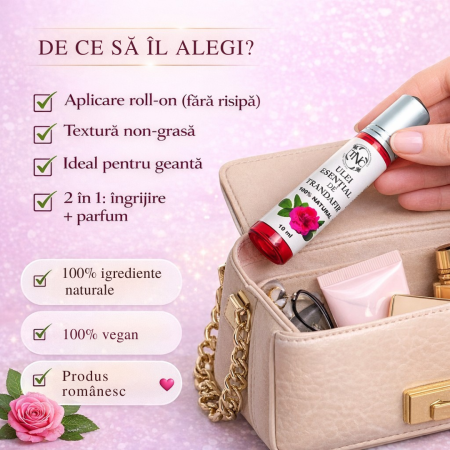 Ulei esential de Trandafir de Damasc, Roll-on, 10 ml [4]