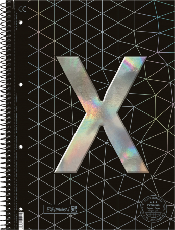 Caiet cu spirală ”Xtreme”, A4, matematică, 90 g/mp, 80 file, copertă cu model cu irizații, calitate Premium [0]