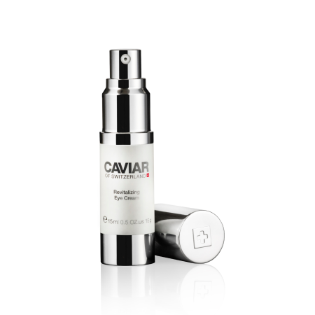 Descoperă magia ochilor tineri cu Caviar of Switzerland Revitalizing Eye Cream. Pune-ți privirea în valoare și strălucește! Cumpără acum și bucură-te de o frumusețe radiantă! [1]