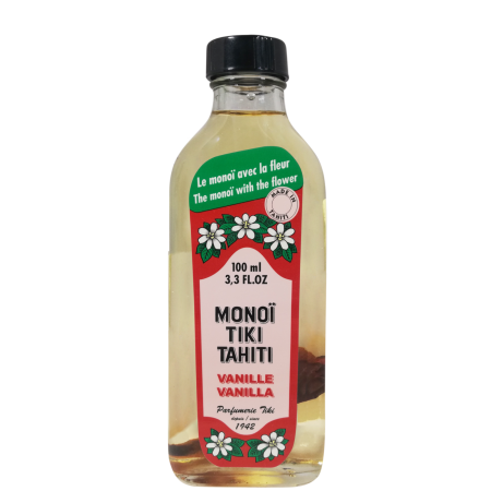 Vanilie - Explorare Senzorială: Ulei Natural Monoi TIKI Tahiti Vanilla pentru o Îngrijire Luxuriantă