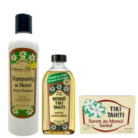 Toate Produsele - Tiki Tahiti Sandalwood Harmony Collection – Set 3 Produse cu Monoi Santal