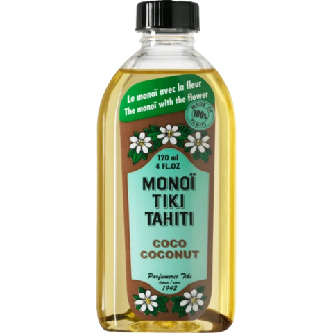 Coconut - Răsfăț Tahitian cu Monoi TIKI Tahiti Coco Coconut - Pentru O Piele Catifelată și Păr Strălucitor