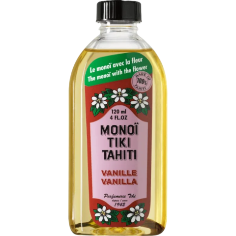Vanilie - Explorare Senzorială: Ulei Natural Monoi TIKI Tahiti Vanilla pentru o Îngrijire Luxuriantă