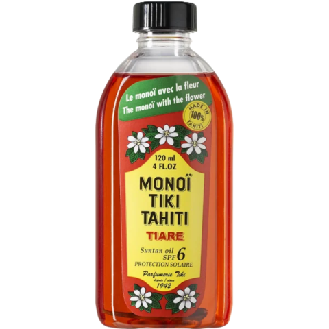 SUN CARE - Bronz Perfect: Descoperă Uleiul de Plajă Monoi TIKI Tahiti Tiare Sun Tan SPF 6