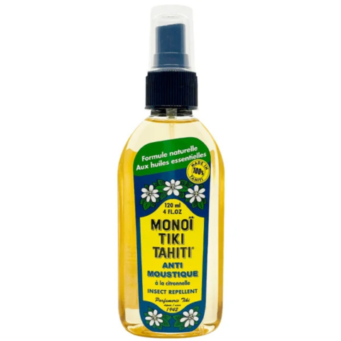 Tiare - Protejați-vă împotriva țânțarilor cu uleiul natural Monoi Anti-Mosquito cu Lemon grass
