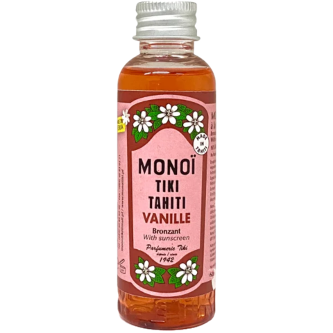 Seducție Tahitiană: Bronz Natural cu Ulei de Plajă Monoi TIKI Tahiti Vanilla Rouge SPF 3 [0]