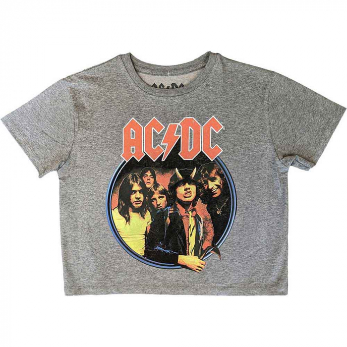 AC/DC Ladies Crop Top: Highway To Hell Circle [1]