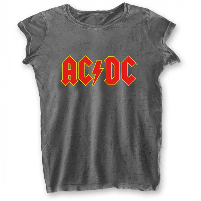 AC/DC Ladies T-Shirt: Logo (Burnout) [1]
