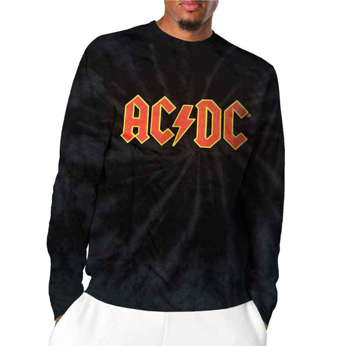 AC/DC Unisex Long Sleeve T-Shirt: Logo (Wash Collection) [1]