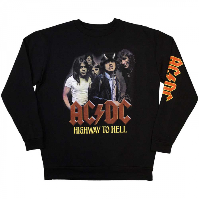 AC/DC Unisex Sweatshirt: H2H Band (Sleeve Print) [1]