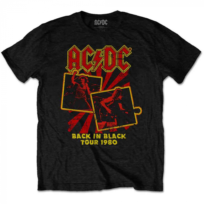 AC/DC Unisex T-Shirt: Back in Black Tour 1980 [1]