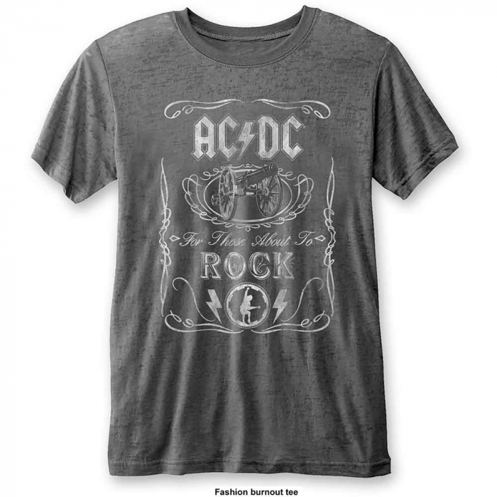 AC/DC Unisex T-Shirt: Cannon Swig (Burnout) [1]