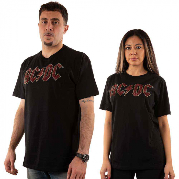 AC/DC Unisex T-Shirt: Full Colour Logo (Embellished) [1]
