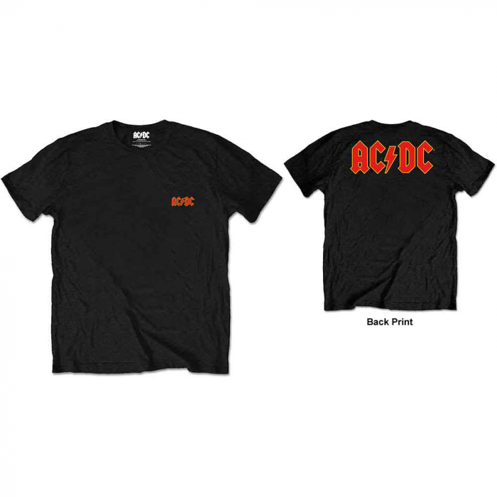 AC/DC Unisex T-Shirt: Logo (Back Print/Retail Pack) [1]
