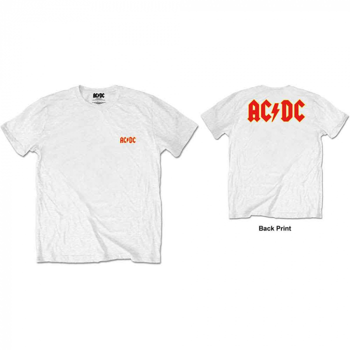 AC/DC Unisex T-Shirt: Logo (Back Print/Retail Pack) [1]