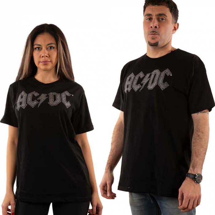 AC/DC Unisex T-Shirt: Logo (Embellished) [1]