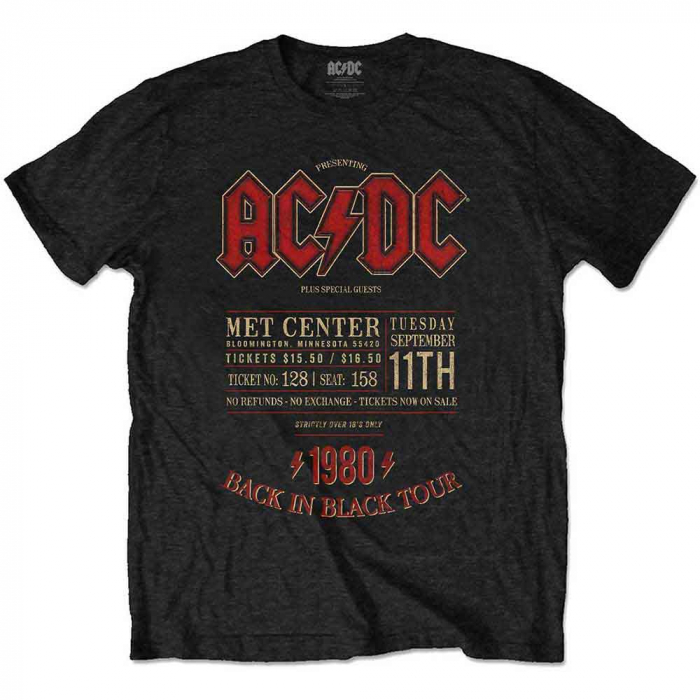 AC/DC Unisex T-Shirt: Minnesota '80 Small) [1]