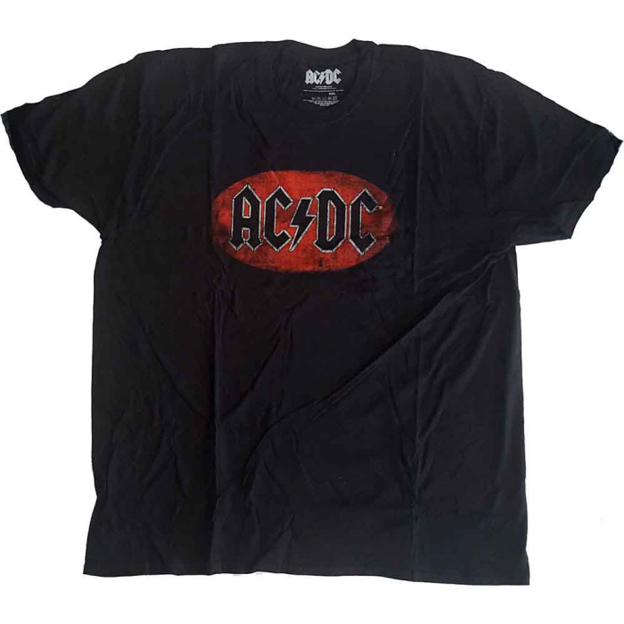 AC/DC Unisex T-Shirt: Oval Logo Vintage [1]