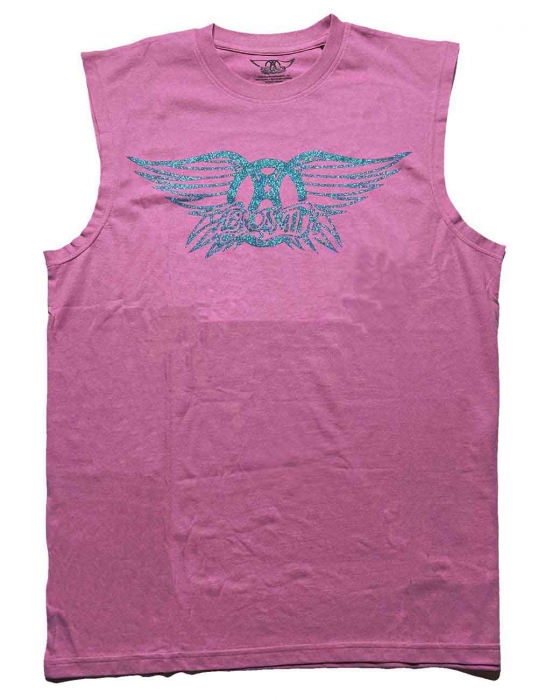 Aerosmith Unisex Tank T-Shirt: Glitter Print Logo (Embellished) [1]
