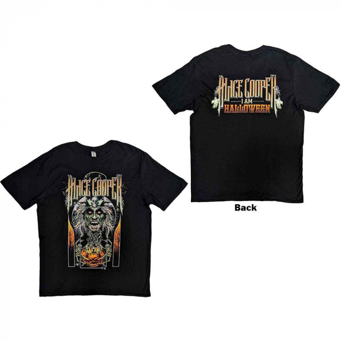 Alice Cooper Unisex T-Shirt: I am Halloween (Back Print) [1]