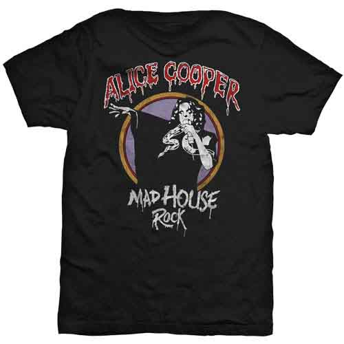 Alice Cooper Unisex T-Shirt: Mad House Rock [1]