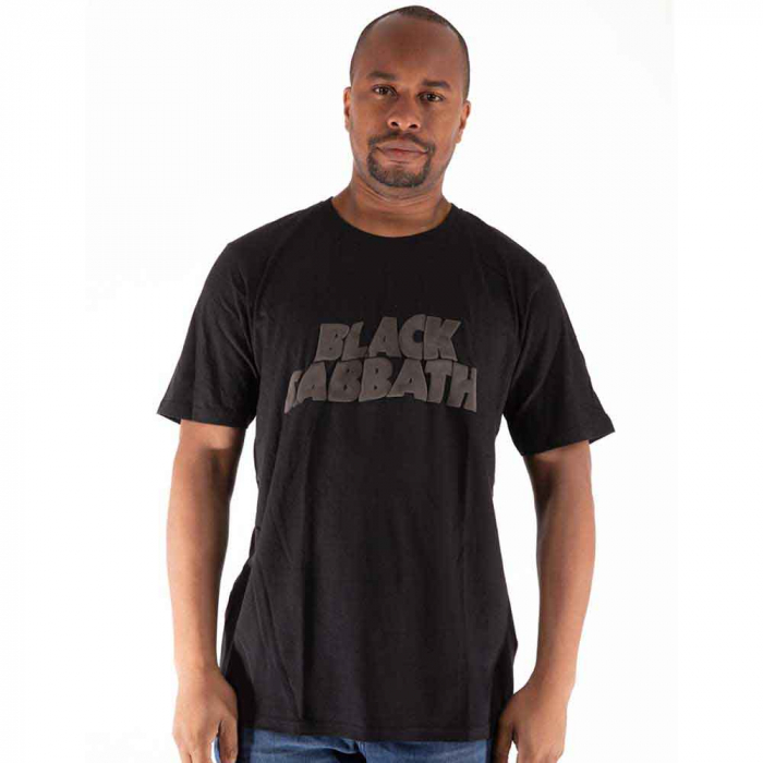 Black Sabbath Unisex Hi-Build T-Shirt: Wavy Logo [1]