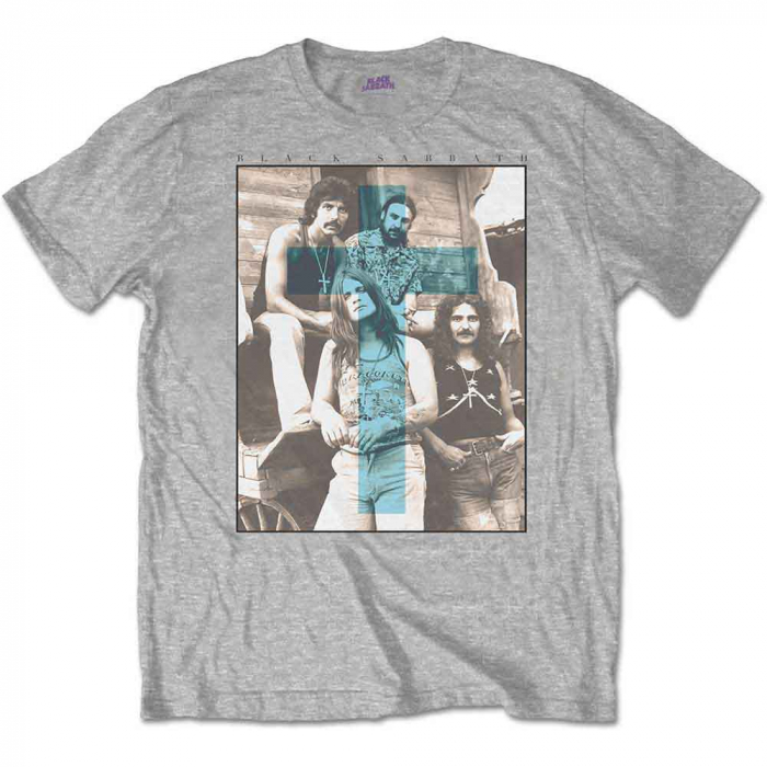 Black Sabbath Unisex T-Shirt: Blue Cross [1]