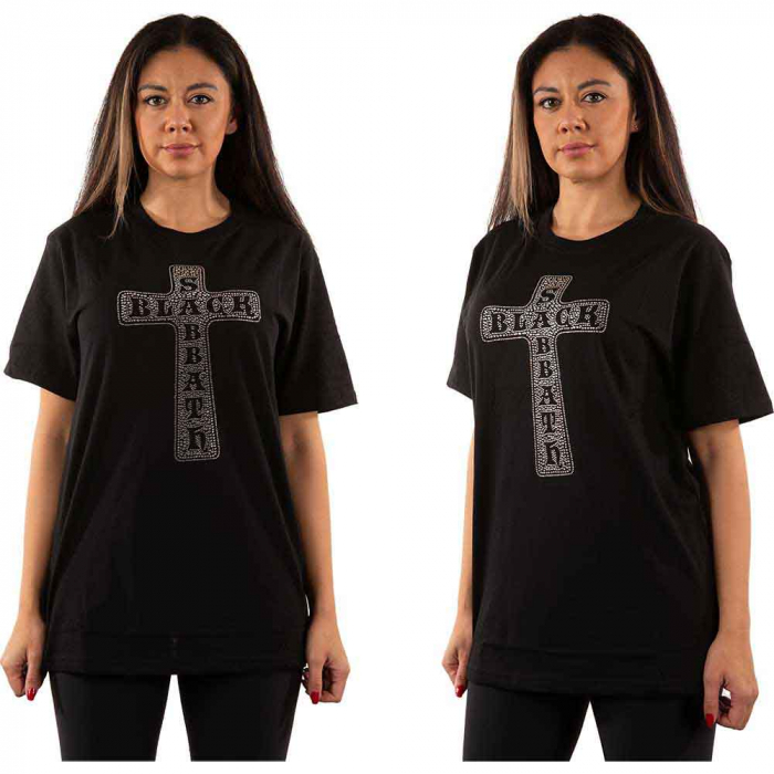 Black Sabbath Unisex T-Shirt: Cross (Embellished) [1]