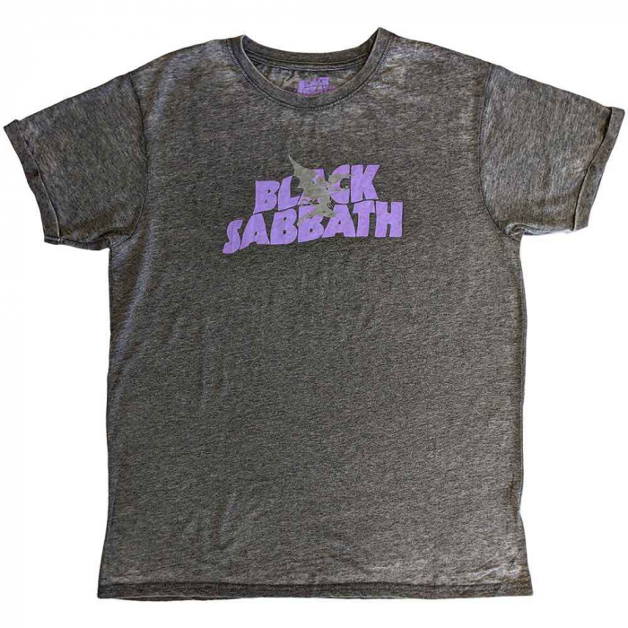 Black Sabbath Unisex T-Shirt: Logo & Daemon (Burnout) [1]