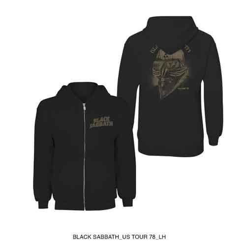 Black Sabbath Unisex Zipped Hoodie: Tour 1978 (Back Print) [1]