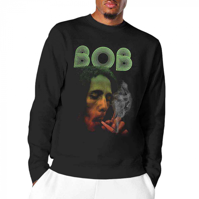 Bob Marley Unisex Long Sleeve T-Shirt: Smoke Gradient (Wash Collection) [1]