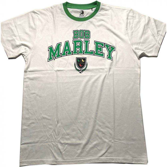 Bob Marley Unisex Ringer T-Shirt: Collegiate Crest [1]