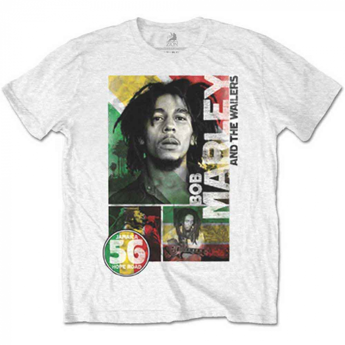 Bob Marley Unisex T-Shirt: 56 Hope Road Rasta (Retail Pack) [1]