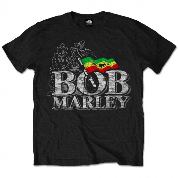 Bob Marley Unisex T-Shirt: Distressed Logo [1]