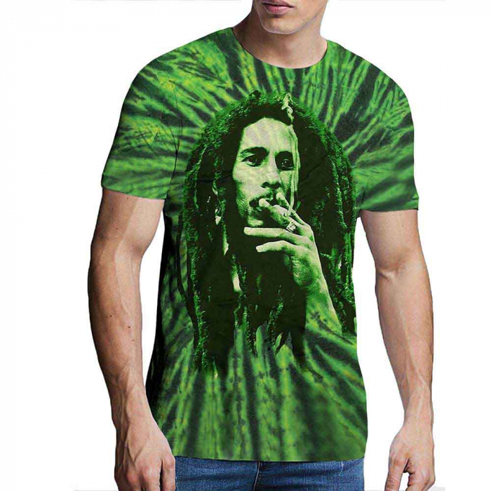Bob Marley Unisex T-Shirt: Smoke (Wash Collection) [1]