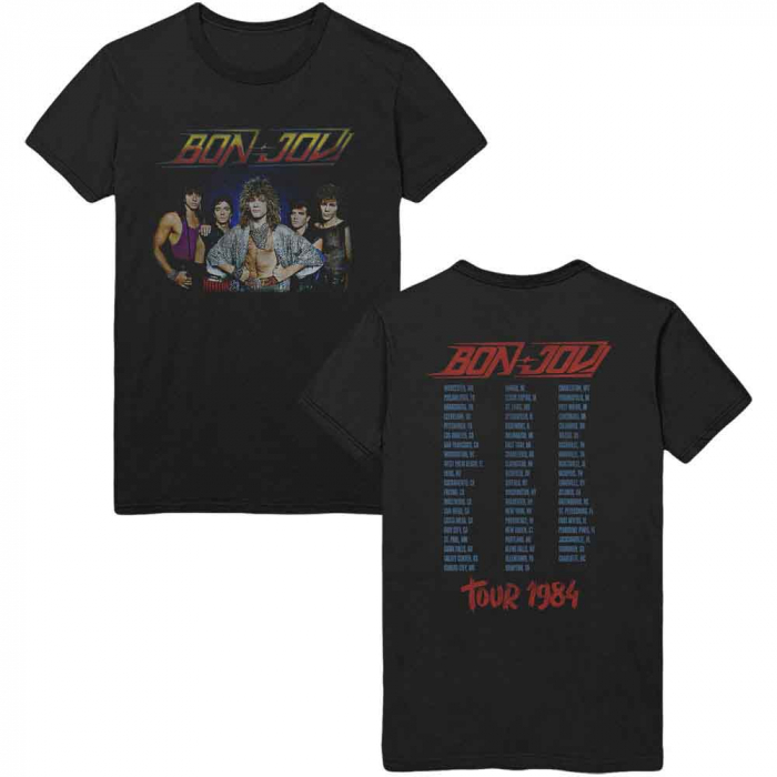 Bon Jovi Unisex T-Shirt: Tour '84 (Back Print) [1]