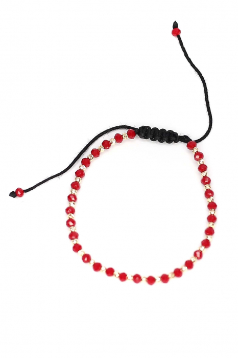 Bratara reglabila cu snur - Red Passion [2]