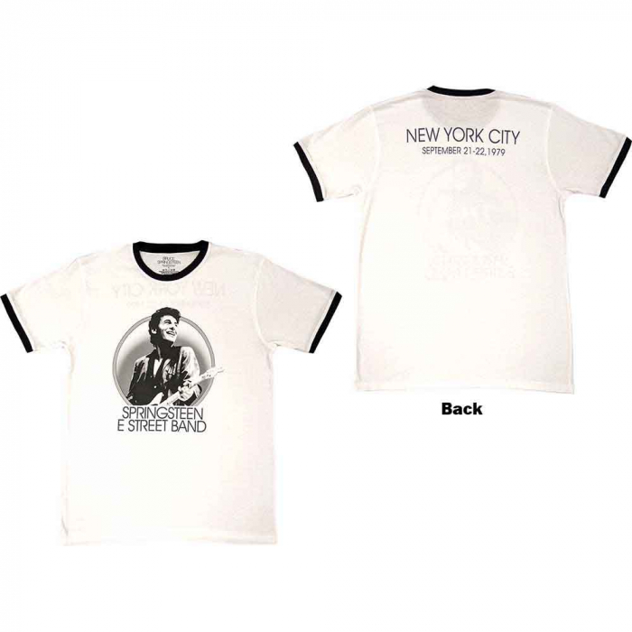Bruce Springsteen Unisex Ringer T-Shirt: NYC (Back Print) [1]