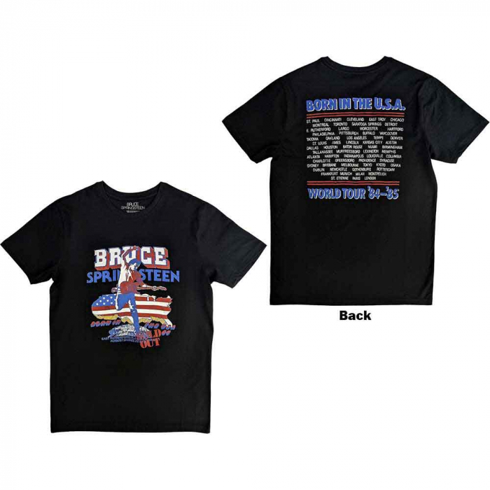 Bruce Springsteen Unisex T-Shirt: Born In The USA '85 (Back Print) [1]