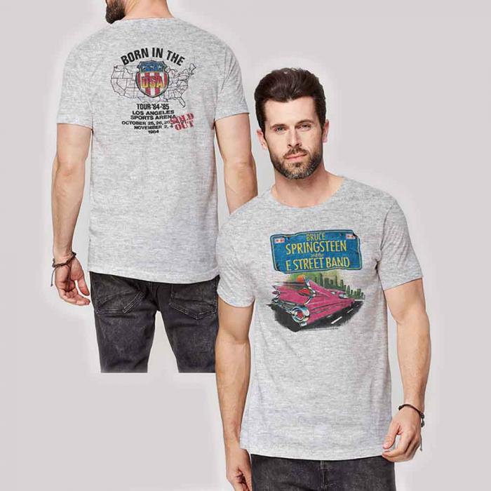 Bruce Springsteen Unisex T-Shirt: Pink Cadillac (Back Print) [1]